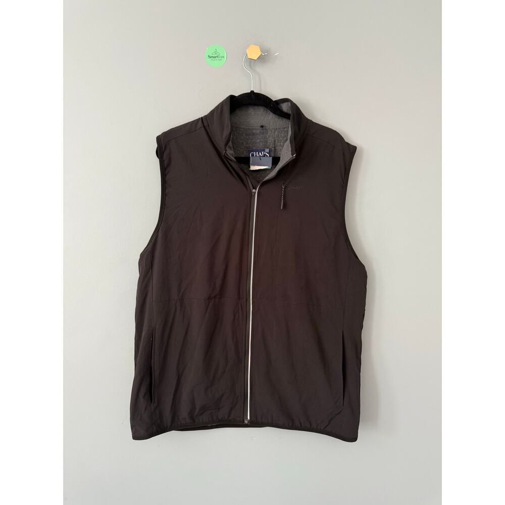 Chaps Golf Black Zip-Up Vest – Men’s Size XL NWT
